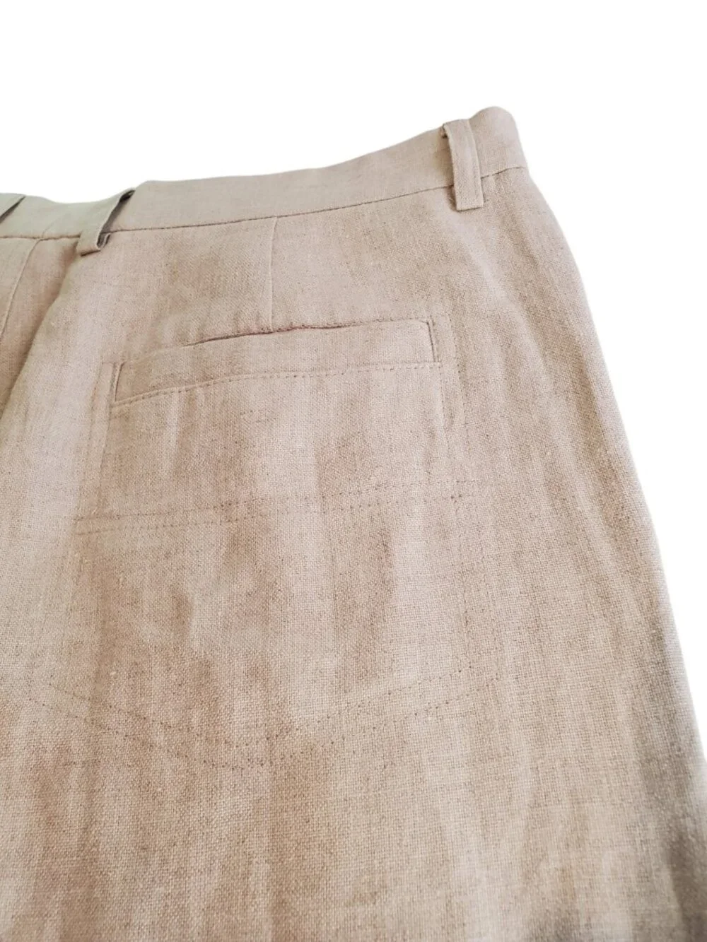 ISLAND IMPORTER Men's 100% Linen Amalfi Pant Italian-Style in Natural SZ 34